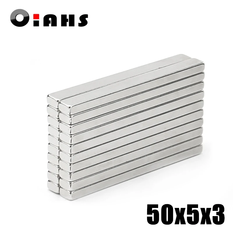 

Супермощный редкоземельный блок, неодимовый магнит NdFeB, N35, F50 * 5*3 мм, 10 шт., F50 x 5x3 мм