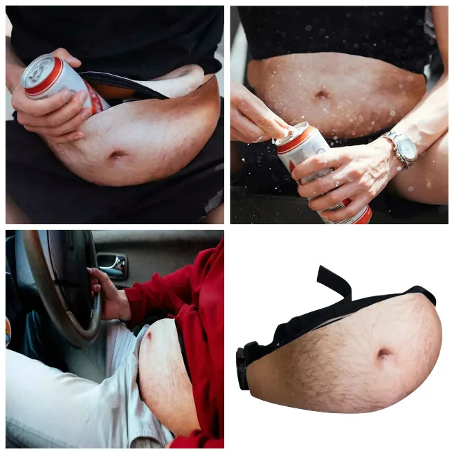 Поясная Сумка для папы сумка универсальная поясная телесного цвета пиво пух