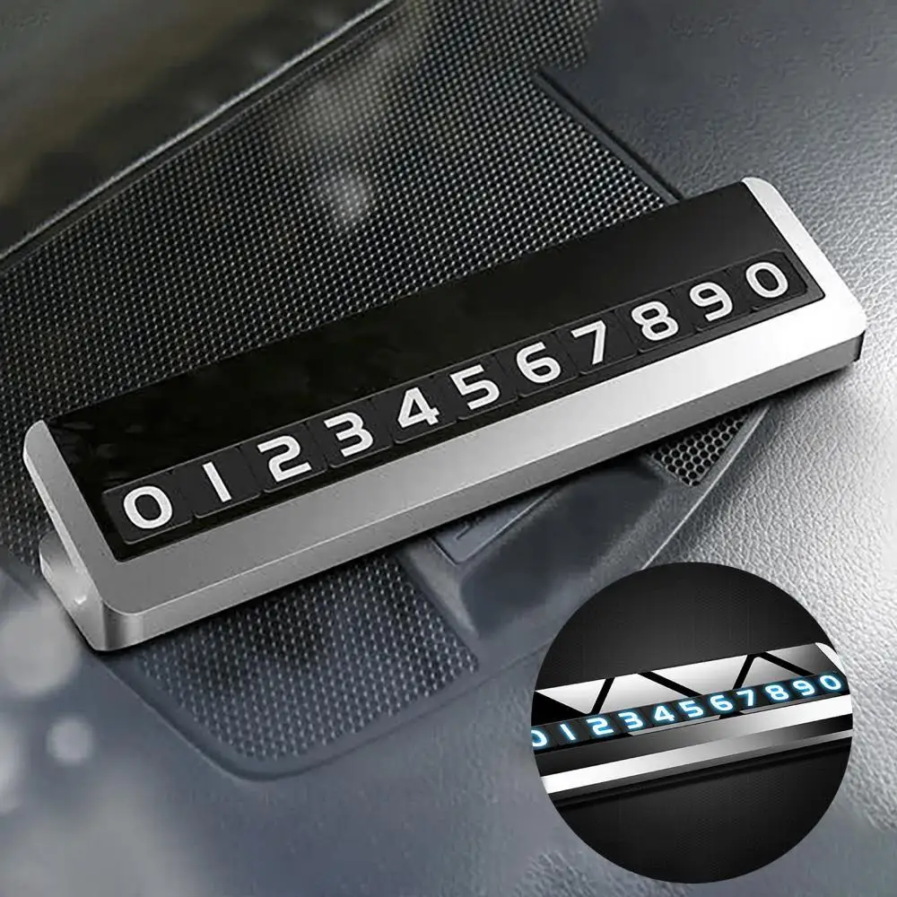 

60% Dropshipping!!Magnetic Luminous Car Vehicle Temporary Stop Sign Parking Card Auto Accessory