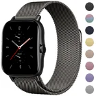 Магнитный ремешок для Amazfit GTS22e3GTS2 MiniGTR 42 мм47 ммGTR23Pro stratos, металлический браслет для часов Amazfit ремешок bip