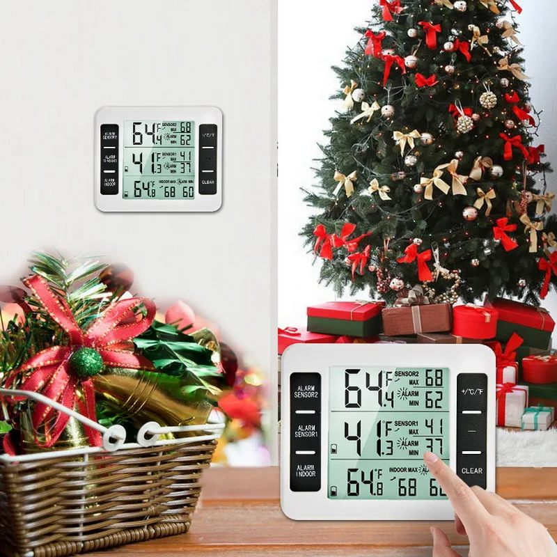 

Home Wireless Indoor Outdoor Thermometers Electronic Refrigerator Thermometer Temperature Measuring Device