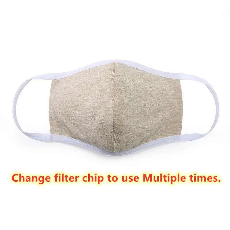 Хлопковая дышащая маска для лица одноразовая внутренняя замена чипа фильтра