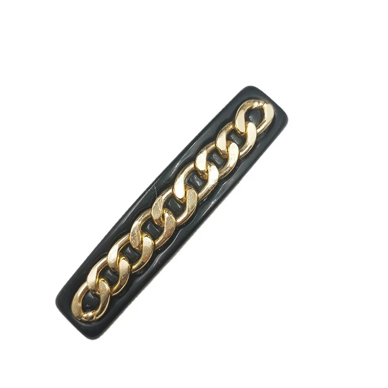 

H:HYED Fashion Korean Style Metal Acrylic Barrette Geometric Gold Color Chain Hair Clip Pin Hair Accessories For Women