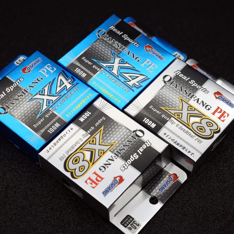 

YINGTOUMAN Wholesale 100M 8Strands Braided Fishing Line 8 Colors Super Strong PE Fish Line
