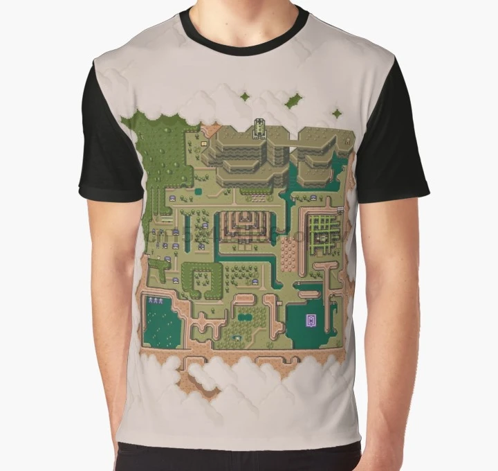 Принт по всему миру 3D футболка Мужская забавная Zelda A Link to the Past Dark World полная печать