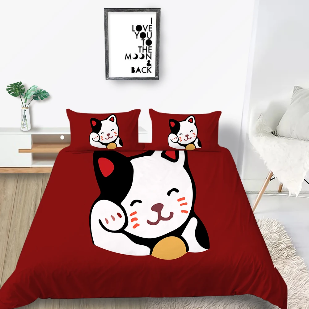 Комплект постельного белья Lucky Cat Классический мягкий модный большого размера