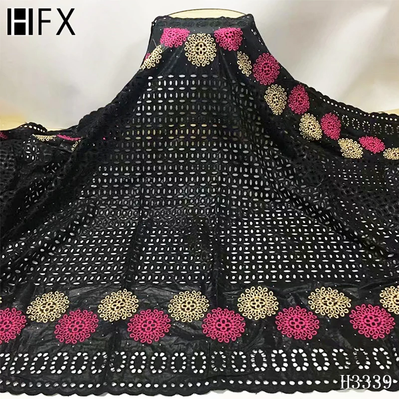 HFX желтый высококачественный 2020 Африканский базин богатая ткань модная вышивка