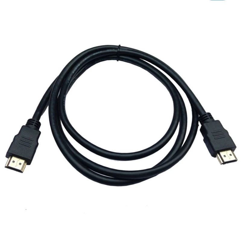 Черный высокоскоростной кабель питания 1 4 В с позолоченными проводами HDMI TV 1080p 3D