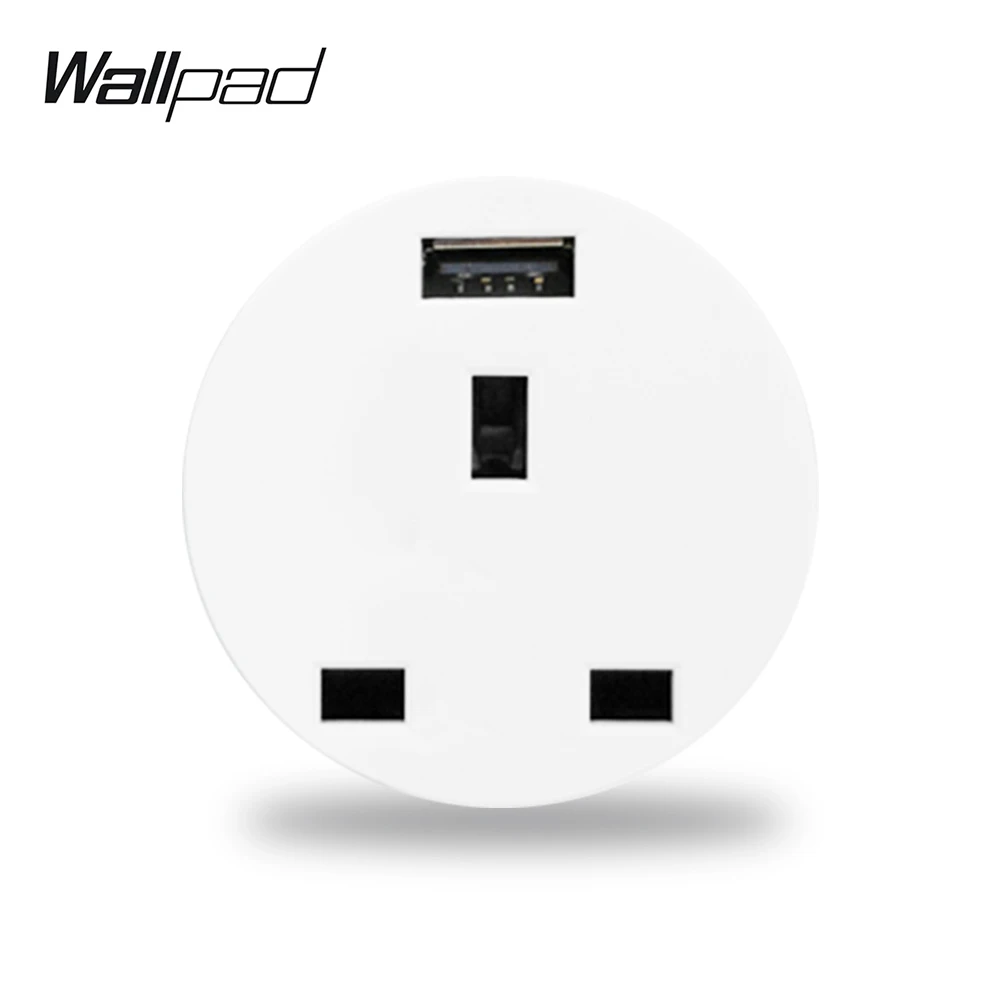 Wallpad L6 13A штепсельная вилка Великобритании электрическая розетка с 2.1A USB зарядным