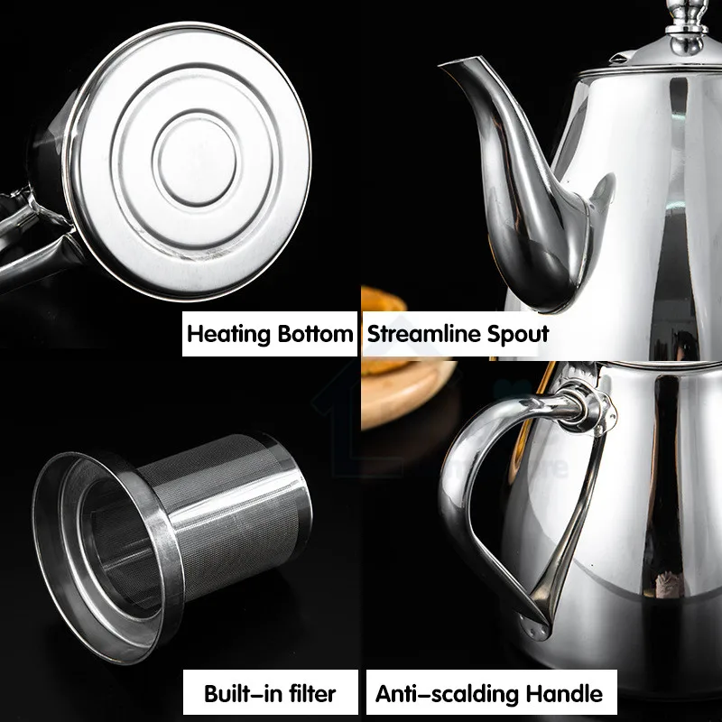 Чайник из нержавеющей стали для индукции с фильтром чайный набор семь чайников