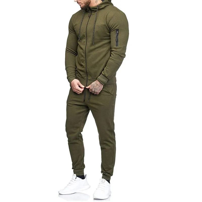 Мужская спортивная одежда пальто толстовка 2 шт. осенней спортивной одежды