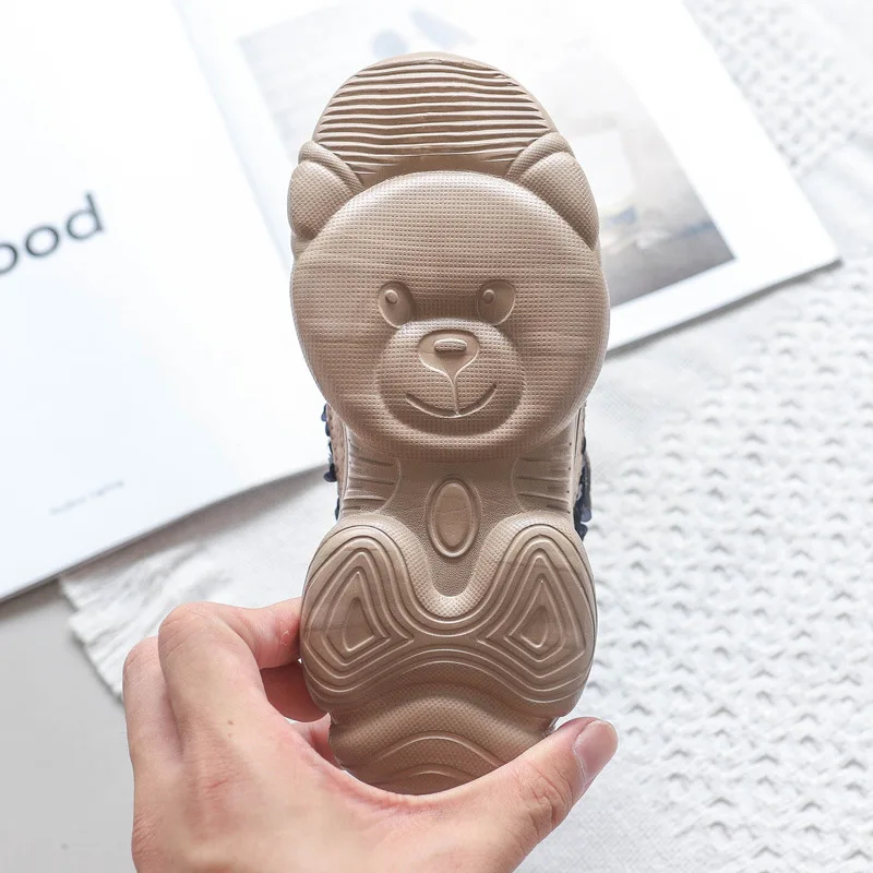 

Sky toyBear Shoes Children's Sports Shoes 2020 Autumn and Winter New Boys and Girls Running Shoes Plus Cotton Sequins Sneakers