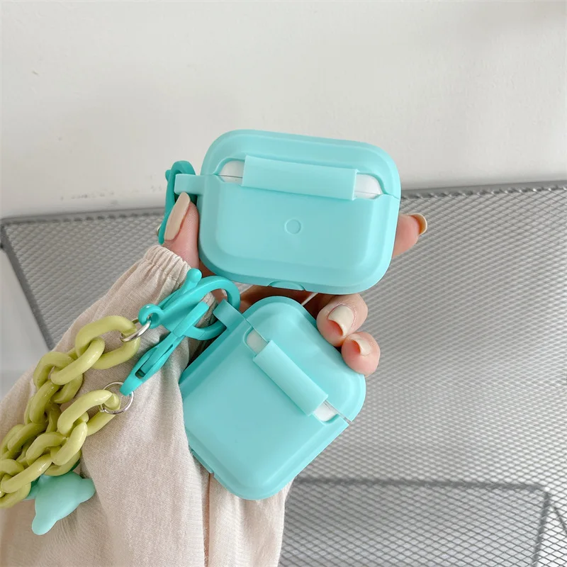 Чехол для Airpods 1/2 роскошный защитный чехол Тиффани зеленого цвета Apple Pro девочек с