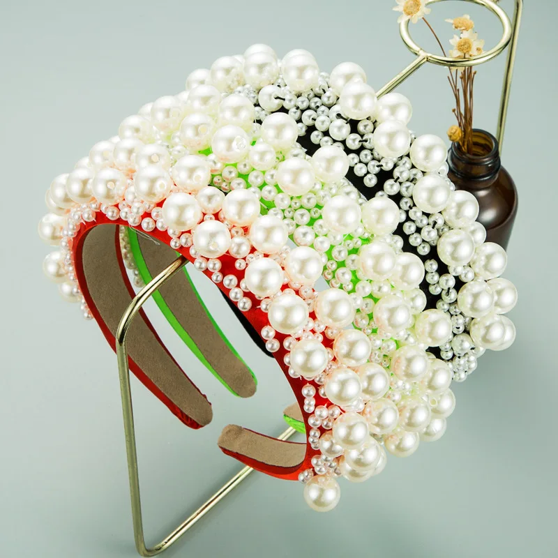 

3 Styles Pearl Headdress Baroque Hair Band Baroque Rhinestone Headband Wedding Headwear Women Bridal Hair Accessories Wholesale