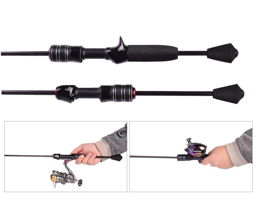 

Fishing Rod Casting Spinning Rod Ultralight Carbon Fiber Hollow + Solid 2 Tips Bait Casting Rods