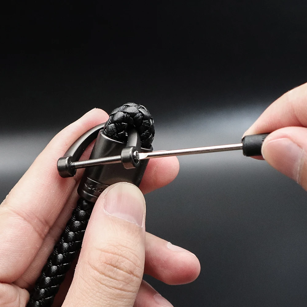 

Car logo car keychain metal Leather Rope Key Chain braided rope waist trailer key chain for BMW F20 F30 Auto Accessories