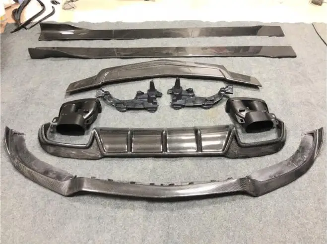 

Carbon Fiber Body Kit Car Front Rear Bumper Lip Diffuser Cover Side Skirt Spoiler For Benz W212 E260 E63 E63S AMG 2014 2015 2016