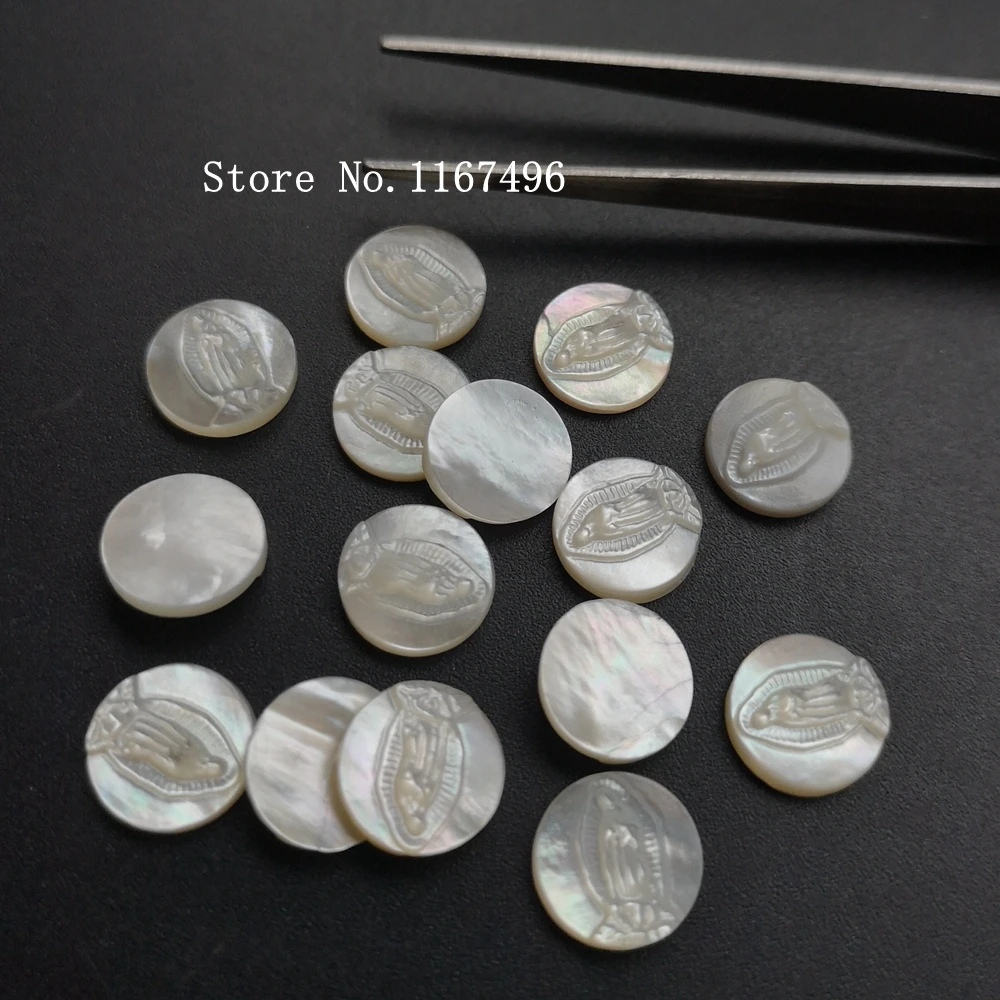 50 шт./лот 10 мм натуральные девственные гуадалупы перламутровые ракушки для