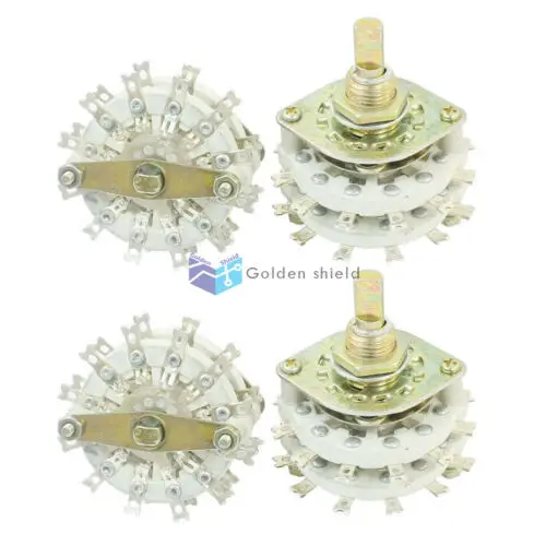 

4 PCS KCZ2X11 2P11T 2 Pole 11 Position Double Decks Band Channael Rotary Switch