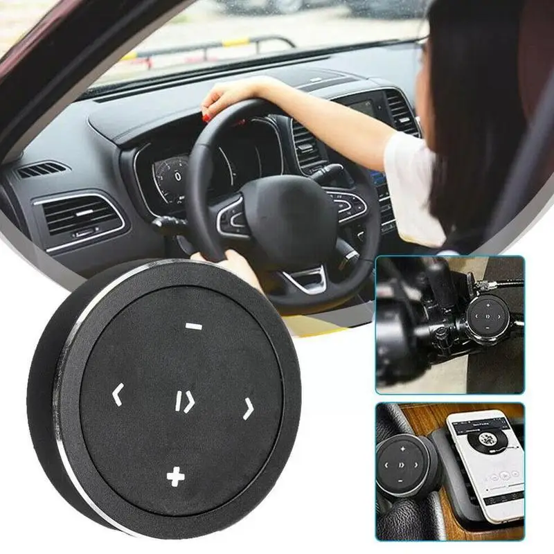 

New Wireless Bluetooth-compatible Remote Control Button Car Wheel Steering Music Audio Media W6S7