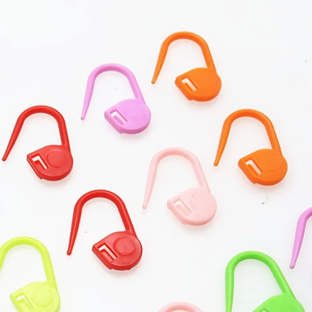 100 шт/лот счетная Пряжка булавки смешанные цвета анти рельефные пластиковые