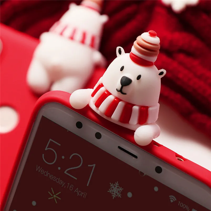 Рождественский чехол для Xiao mi Red mi Note 5 6 7 Pro S2 mi A1 A2 A3 8 8X Lite 9 SE Explorer CC9 CC9e мультяшный Новогодний подарок чехол из ТПУ