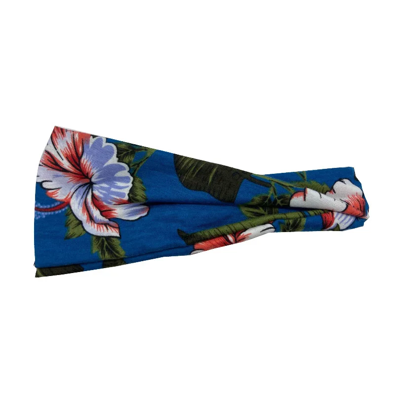 

Harajuku Women Floral Printed Headwrap 2020 Vintage Fashion Sport Headband Yoga Headband Ladies Loose Antiperspirant Accessories
