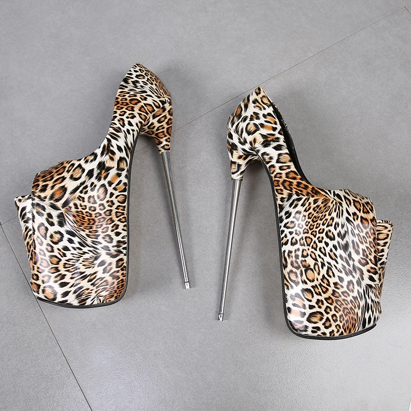 Туфли-лодочки женские на шпильке 19 см с леопардовым принтом 22 |