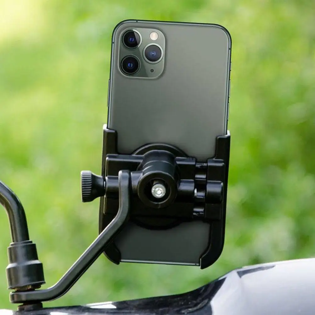 aluminum alloy motorcycle bike phone holder bicycle gps bracket bike support clip mirror bicycle handlebar mobile phone holder free global shipping