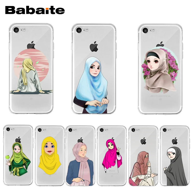 Чехол Hijab с изображением лица мусульманской девушки для телефона iPhone 8 7 6 6S plus X xr Xs