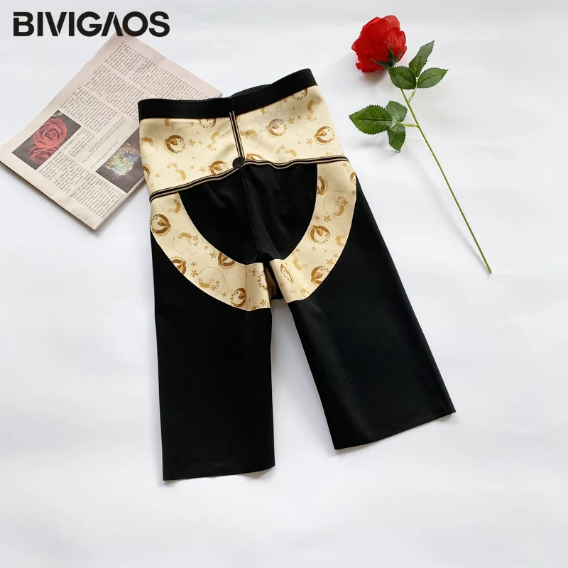 

BIVIGAOS Summer New Black Sharkskin Shorts Women Thin Slim Ginseng Bicycle Shorts Butt Lifter Sexy Sports Fitness Shorts