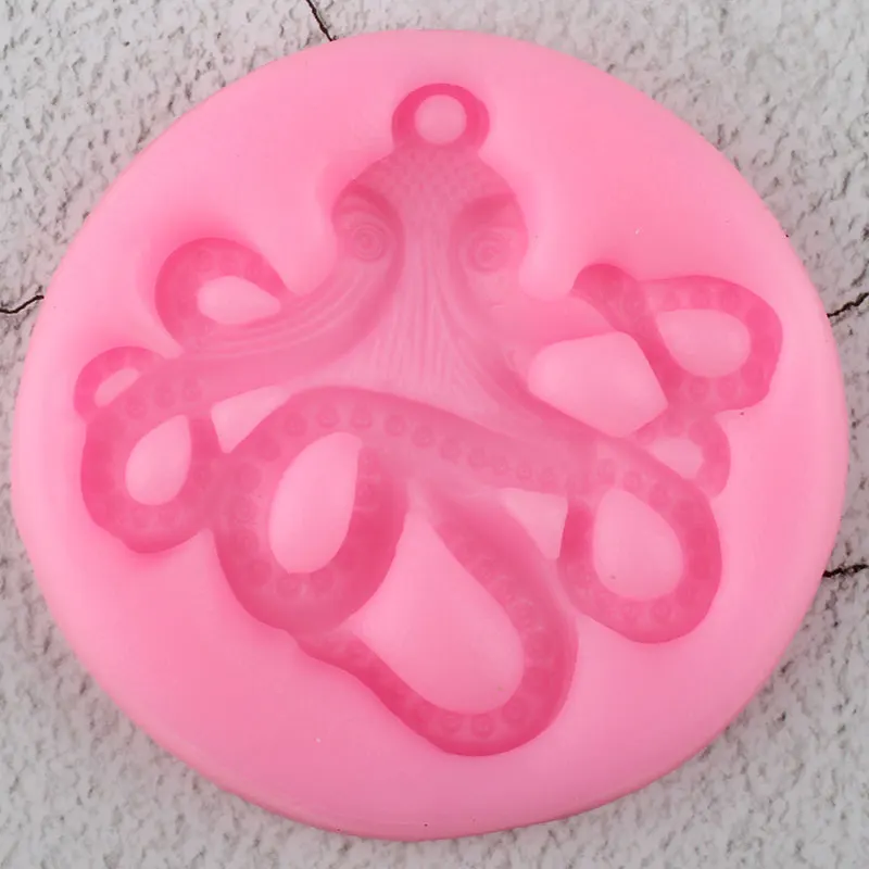 Осьминог силиконовые формы DIY морские животные кальмар кекс Topper инструменты для