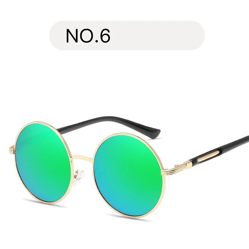 6-Gold.Green Кошачьи глаза, женские солнцезащитные очки для женщин, Винтажные Солнцезащитные очки, круглые женские солнцезащитные очки, oculos de sol feminino - Цвет линз: 6-Gold.Green