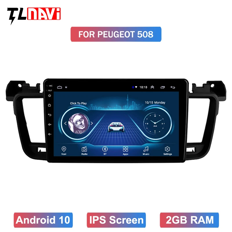 

Android 10.0 2Din Car Radio For PEUGEOT 508 2011 - 2017 2 DIN stereo Multimedia Audio Player Navigation GPS Video DVD IPS 2.5D