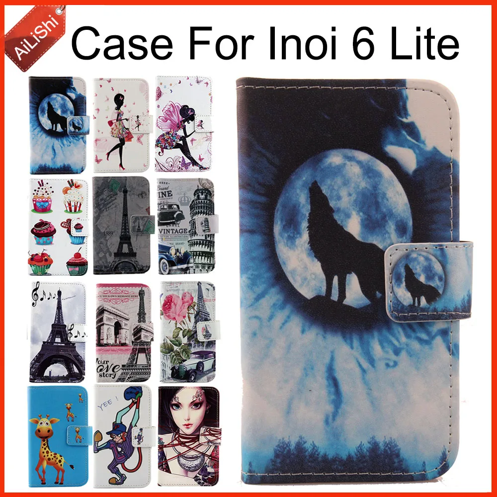 

Чехол AiLiShi для Inoi 6 Lite, Роскошный чехол из искусственной кожи с откидной крышкой, 6 Lite, Inoi эксклюзивный 100% специальный чехол для телефона, кожа ...