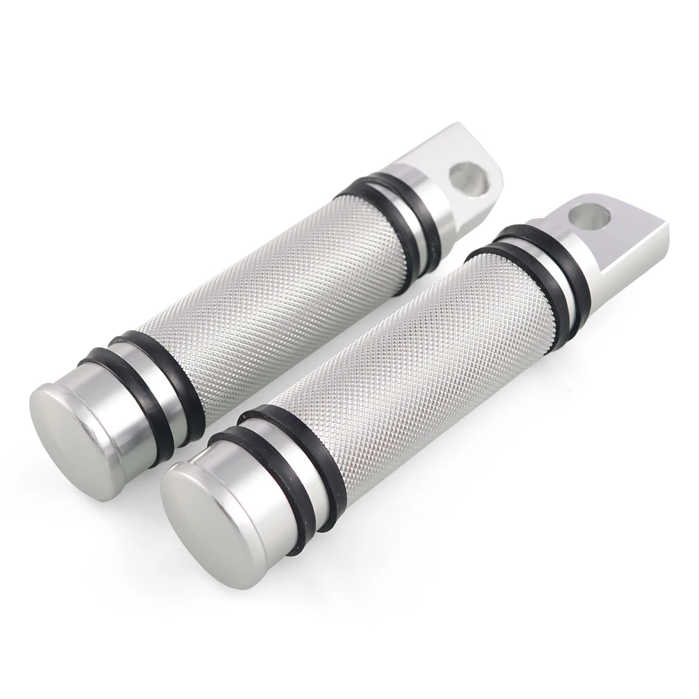 

Aliuminum Motorcycle Black CNC Footrests Foot Pegs For Harley Sportster Dyna Softail Touring Road King