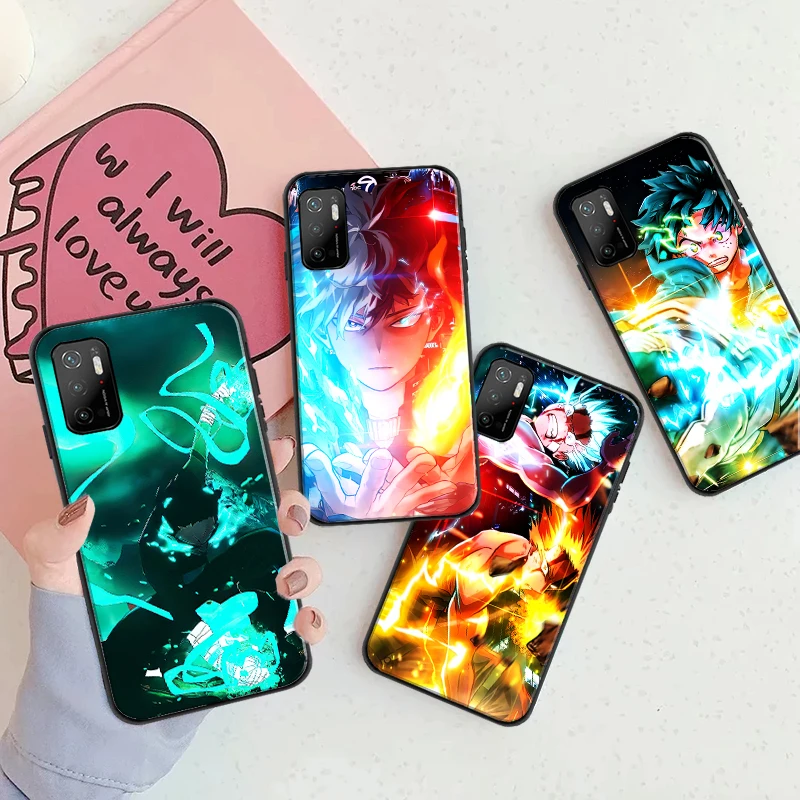 

Phone Cases For Xiaomi POCO F3 GT X3 Pro X3 GT M3 M3 Pro X3 X3 NFC TPU Silicone Coque Anime My Hero Academia Midoriya Cover