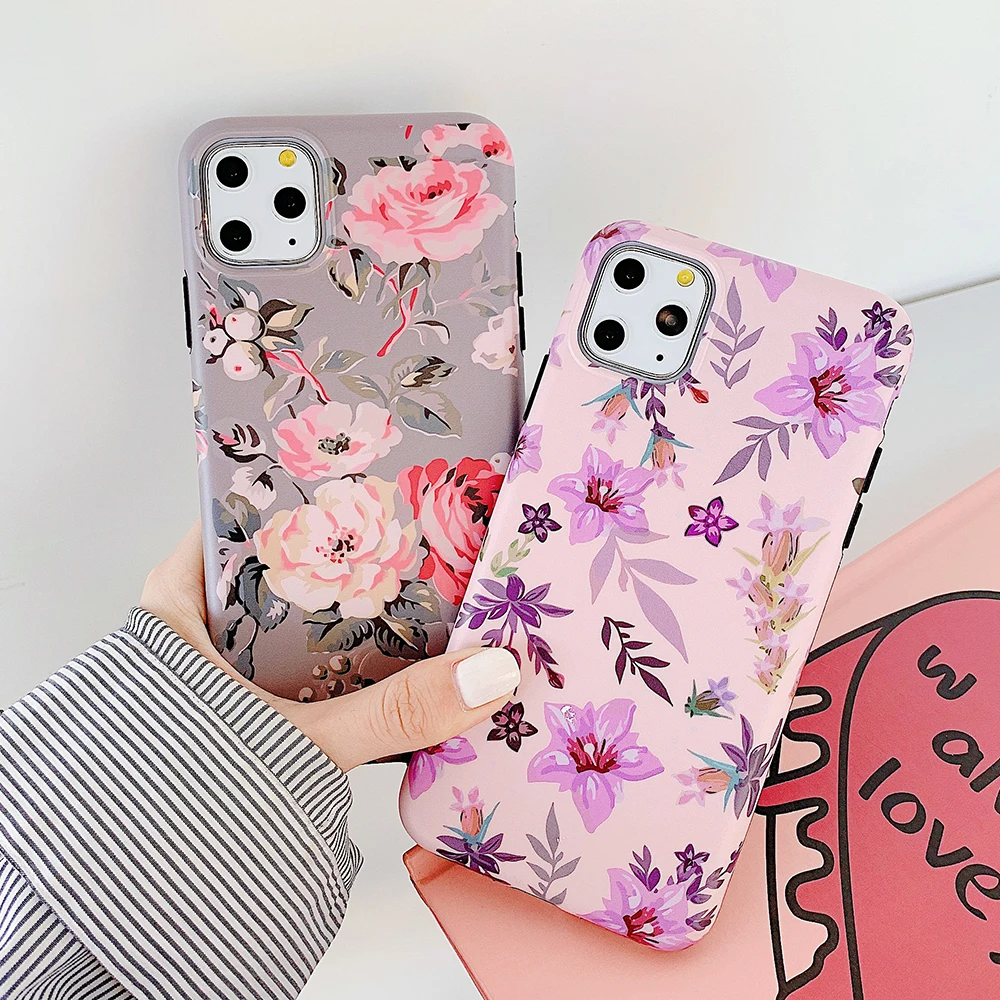 LOVECOM популярный винтажный цветочный чехол для телефона для iPhone 11 Pro Max XS Max XR 6 6S 7 8 Plus X мягкий IMD цветочный чехол для телефона Лучший подарок