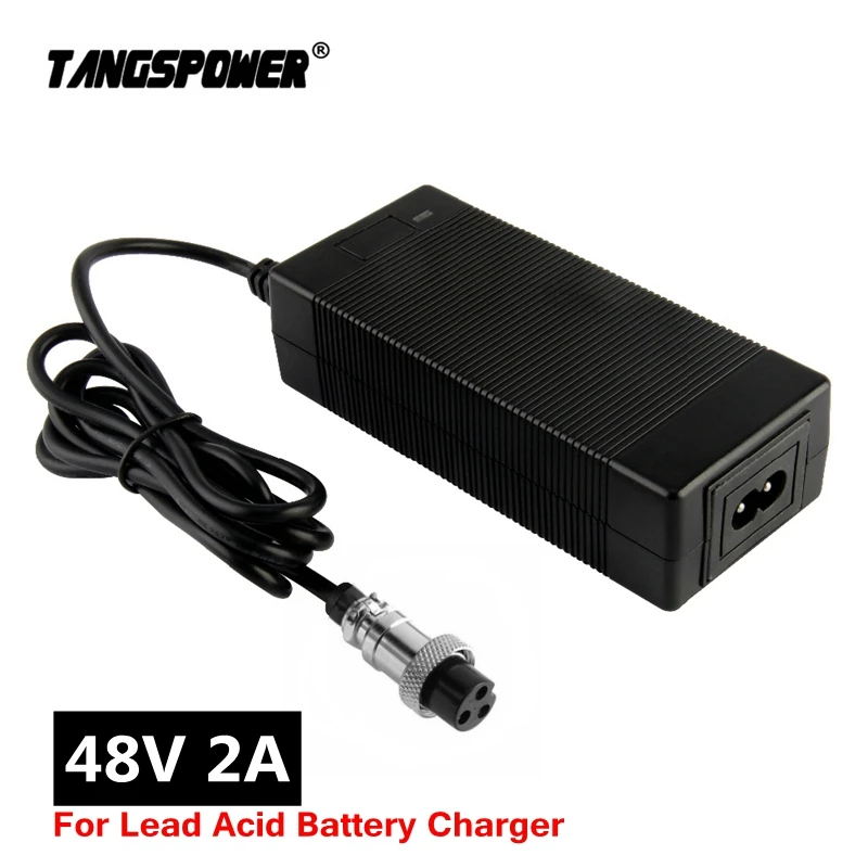 Carregador de Bateria Acidificada ao Chumbo Acidificada ao Chumbo para 57.6v Bateria Bicicleta Elétrica Scooters Motocicleta Carregador 3p Gx16 Plug 48v 2a