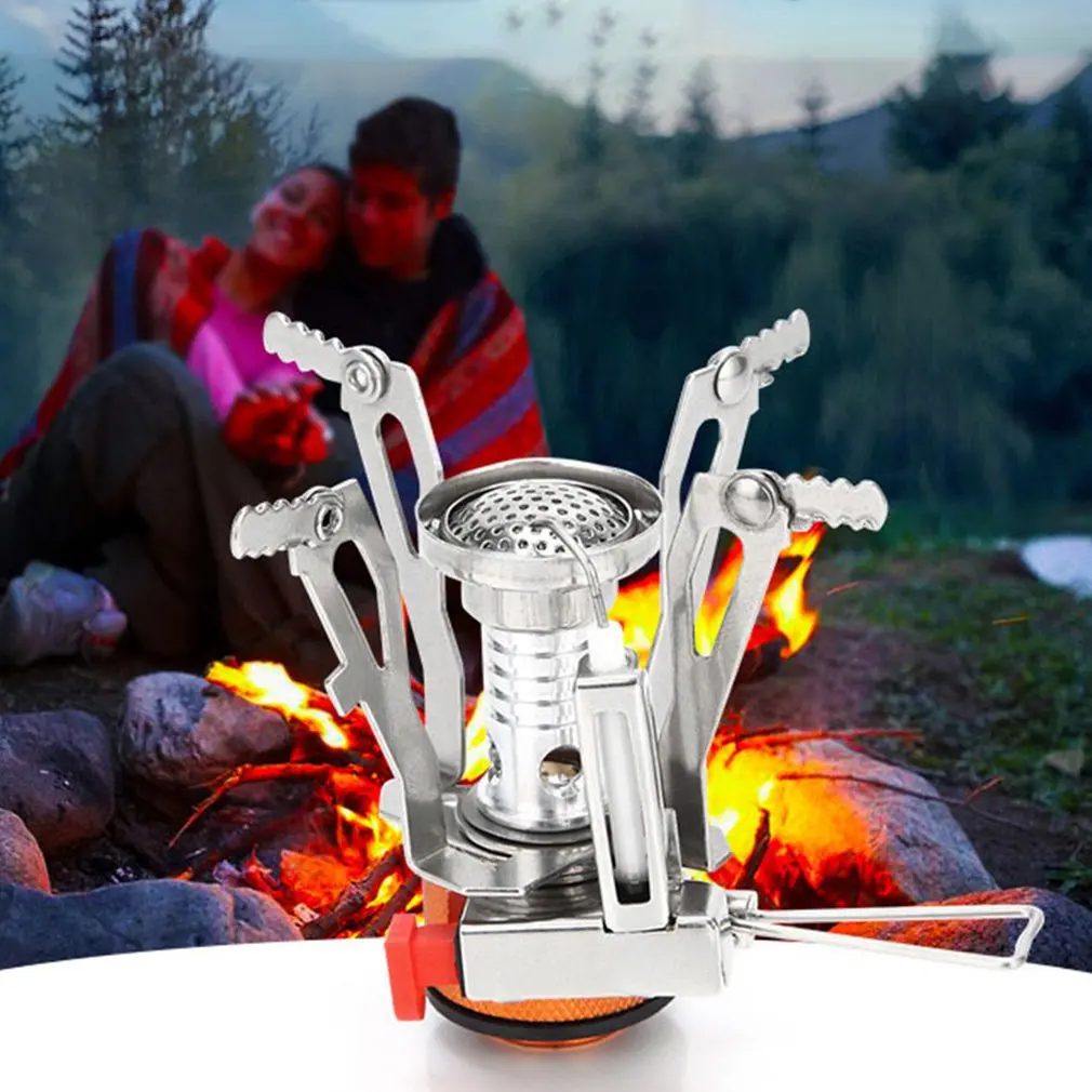 Уличная газовая мини-горелка для кемпинга нескользящая Складная устойчивая к