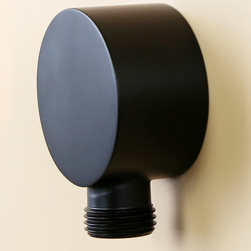 

Wall Supply Elbow,Brass Round Wall Mount Shower Hose Connector Accessories G1/2Inch Water Outlet for Shower