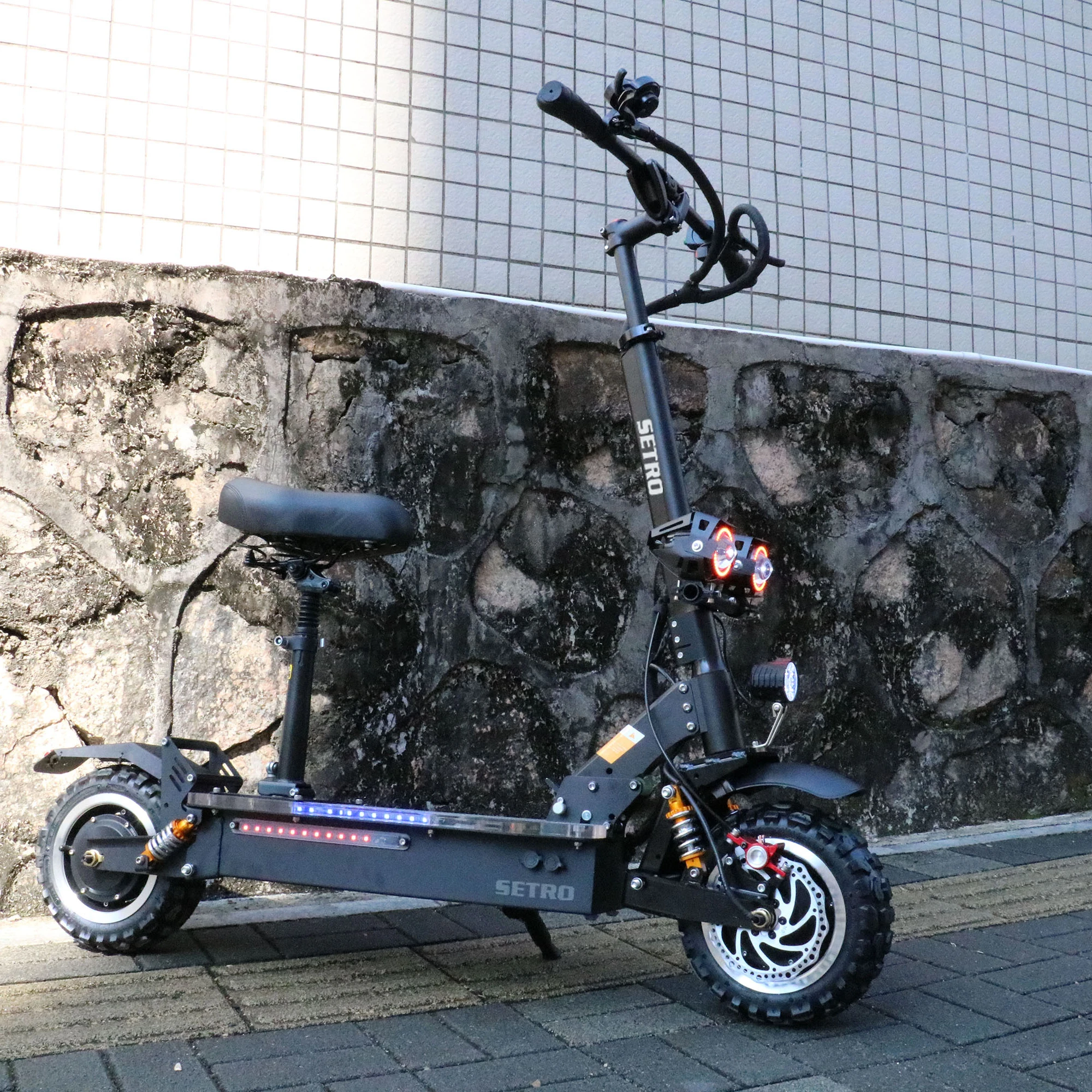 Kaufen 11 Zoll Big Power Monopattino Elettrico 70 Mph Dual Motor 60V 5600W Erwachsene Scoot Elektrische Roller Für Schweden Dänemark USA