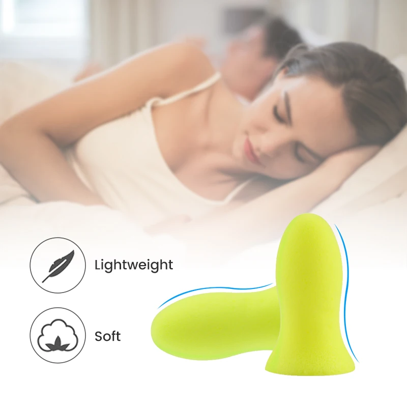 

Slow Rebound Sponge Earplugs Anti-Noise Ear Plug Soft Lightweight Ear Plug Sleeping Noise Reduction Earplugs Reusable Ear Plug