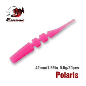 Приманка в виде червя Мягкая приманка для рыбалки, 20 шт., Polaris 42 мм, мягкая, для ловли форели