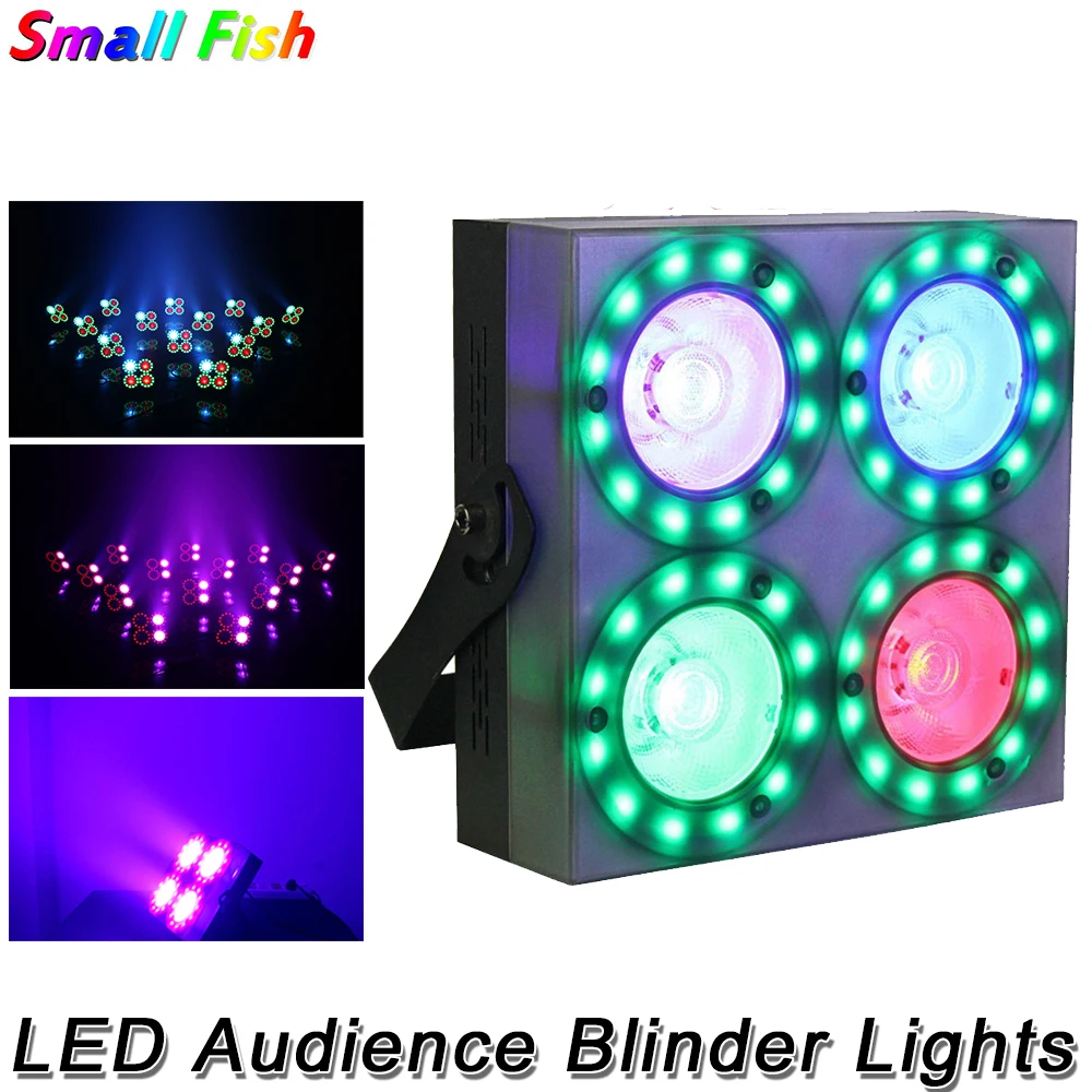 Новое поступление 4 глаза 4X30W RGB 3в1 светодиодный прожектор DMX COB 150 Вт плоский с 48 шт