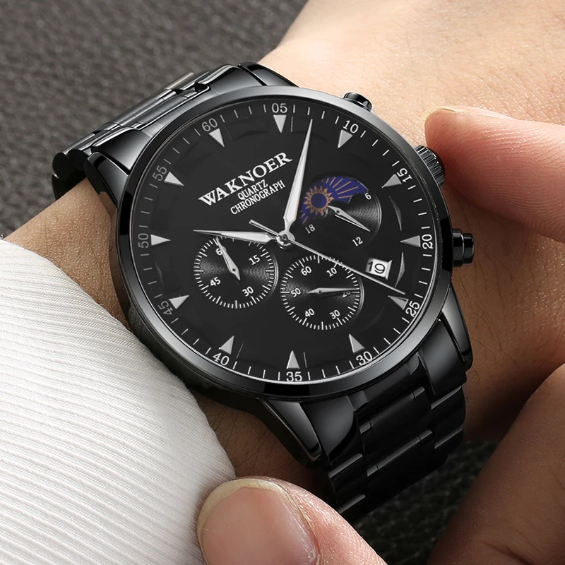 

Top Fashion Luxury Men's Business Watch Men's Watch Steel Titanium Strap Quartz Watch Date Men's Watch Relogio Masculino