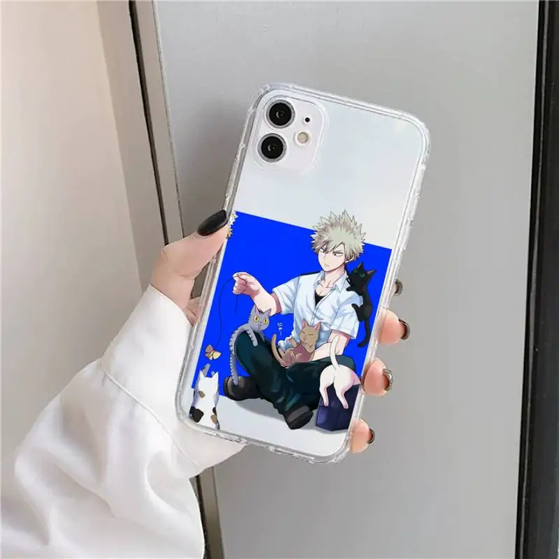 

My hero academia anime cool Phone Case Transparent for iPhone 11 12 mini pro XS MAX 8 7 6 6S Plus X 5S SE 2020 XR