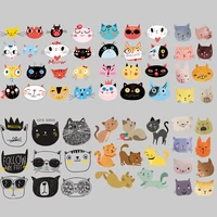iron on transfers patches for clothing t shirt vinyl thermo stickers applique diy cat patch thermotransfer stripe on clothes set