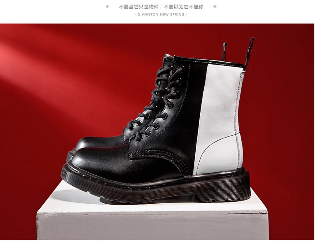 Зимние мужские ботинки на платформе английские повседневные Ботинки Martin из