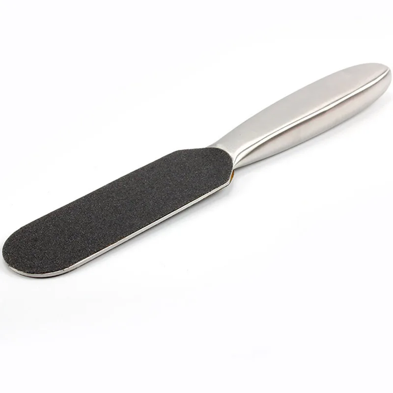 

1pc Stainless Steel Double Side Foot File 10pcs Sanding Papers Rasping Callus Dead Skin Remover Pedicure Feet Care Tool 21*3.5cm
